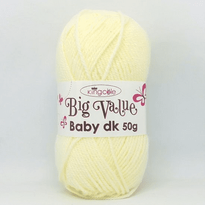 King Cole Big Value Baby DK 50g Yarn 4065 Cream