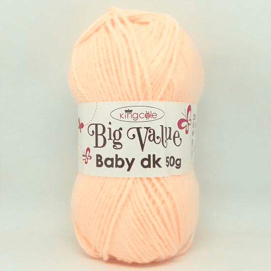 King Cole Big Value Baby DK 50g Yarn 4066 Peach