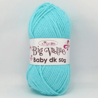 King Cole Big Value Baby DK 50g Yarn 4068 Aqua