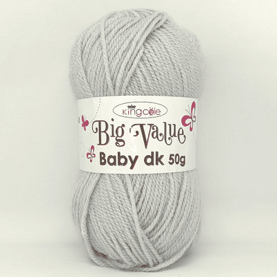 King Cole Big Value Baby DK 50g Yarn 4069 Silver