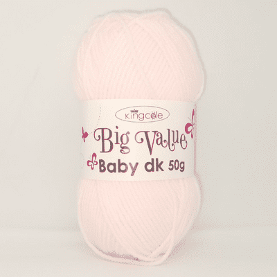 King Cole Big Value Baby DK 50g Yarn 4072 Pale Pink
