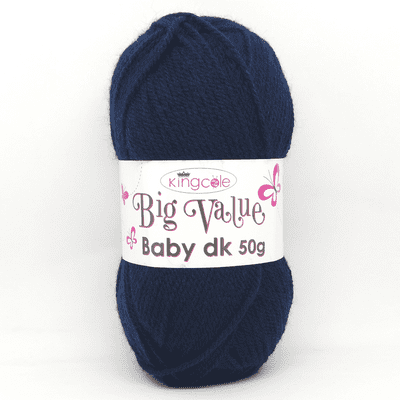 King Cole Big Value Baby DK 50g Yarn 4077 Navy