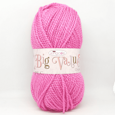 King Cole Big Value Chunky Yarn 1542 Rose Pink