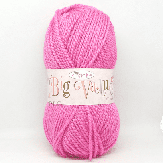 King Cole Big Value Chunky Yarn 1542 Rose Pink