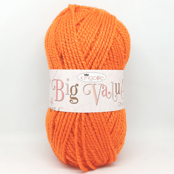 King Cole Big Value Chunky Yarn 1746 Mango Orange
