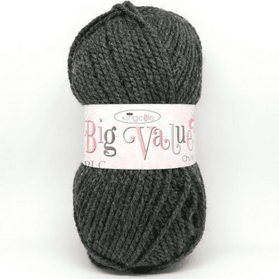 King Cole Big Value Chunky Yarn 3281 Charcoal