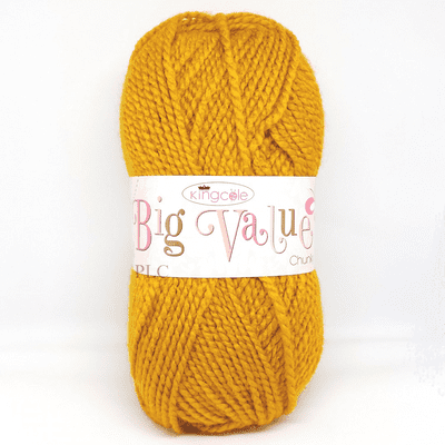 King Cole Big Value Chunky Yarn 3486 Tumeric