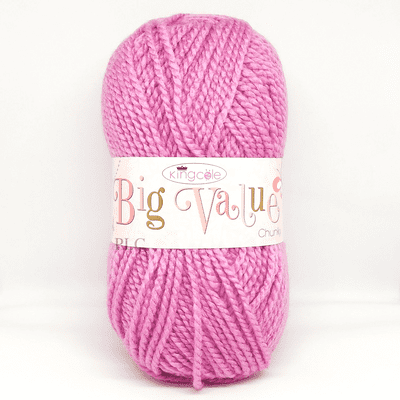King Cole Big Value Chunky Yarn 3487 Blossom Pink