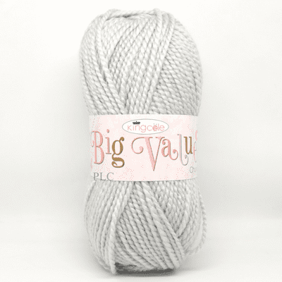 King Cole Big Value Chunky Yarn 3640 Silver Grey