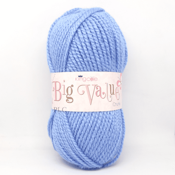 King Cole Big Value Chunky Yarn 3644 Cornflower