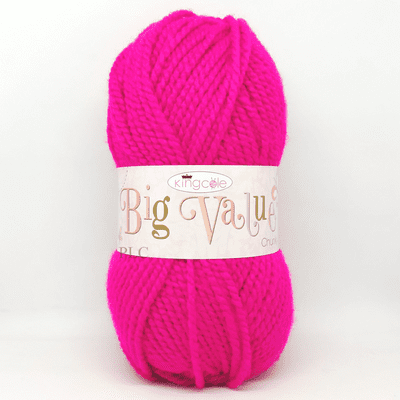 King Cole Big Value Chunky Yarn 549 Bright Pink