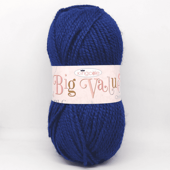 King Cole Big Value Chunky Yarn 550 Navy Blue
