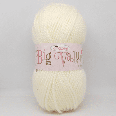 King Cole Big Value Chunky Yarn 551 Cream