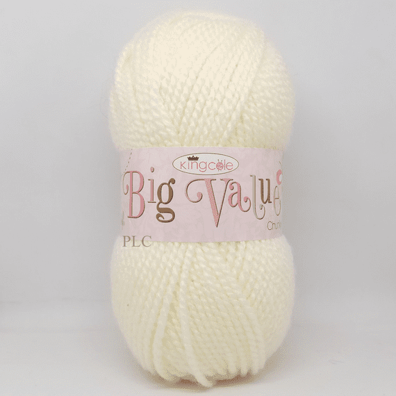 King Cole Big Value Chunky Yarn 551 Cream