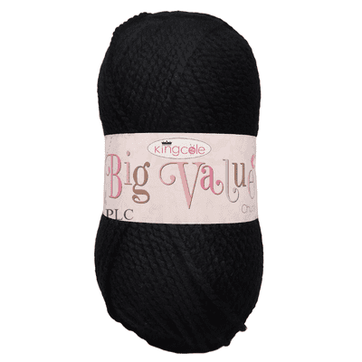 King Cole Big Value Chunky Yarn 554 Black