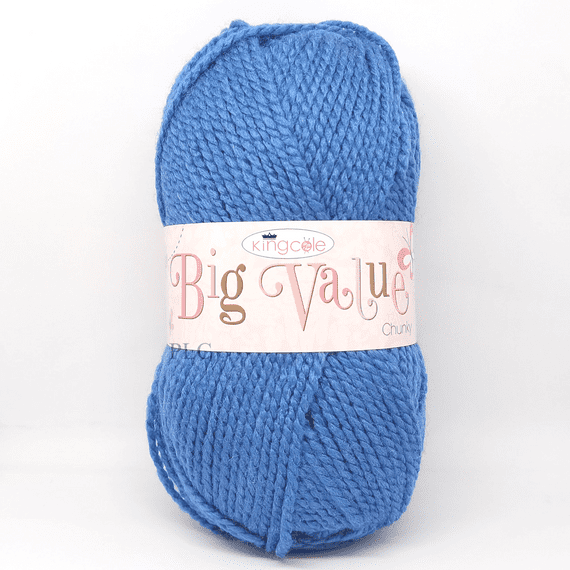 King Cole Big Value Chunky Yarn 555 Denim Blue