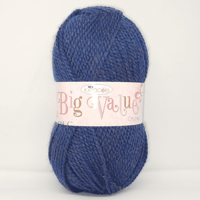 King Cole Big Value Chunky Yarn 611 Blue Grass