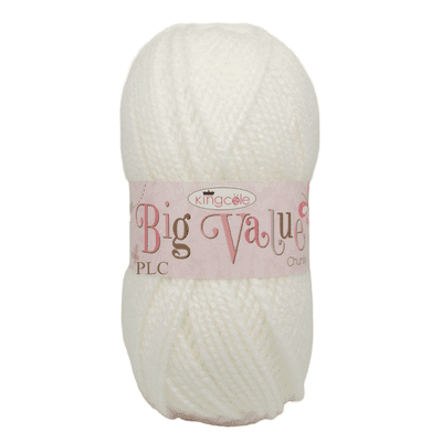 King Cole Big Value Chunky Yarn 822 White