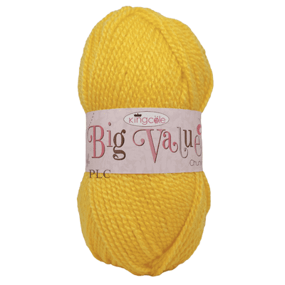 King Cole Big Value Chunky Yarn 828 Yellow