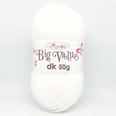 King Cole Big Value dk 50g 4020 White