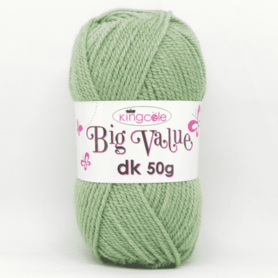 King Cole Big Value dk 50g Yarn 3445 Sage Green
