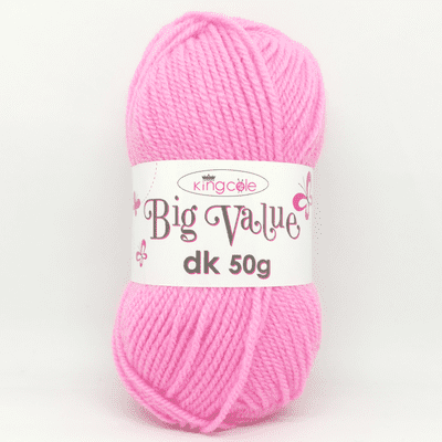 King Cole Big Value dk 50g Yarn 4033 Pink
