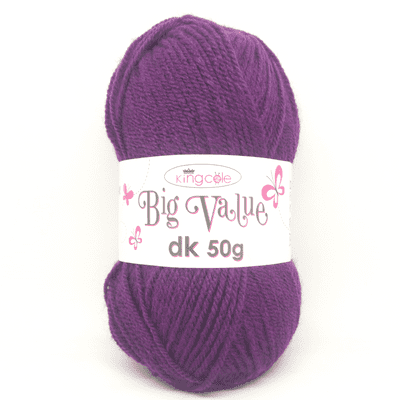 King Cole Big Value dk 50g Yarn 4037 Plum