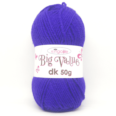 King Cole Big Value dk 50g Yarn 4039 Purple