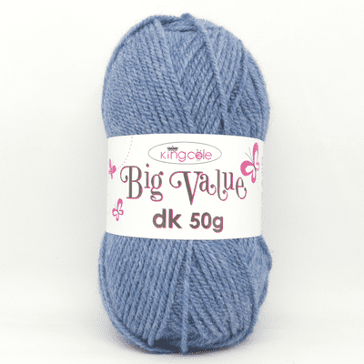 King Cole Big Value dk 50g Yarn 4042 Denim
