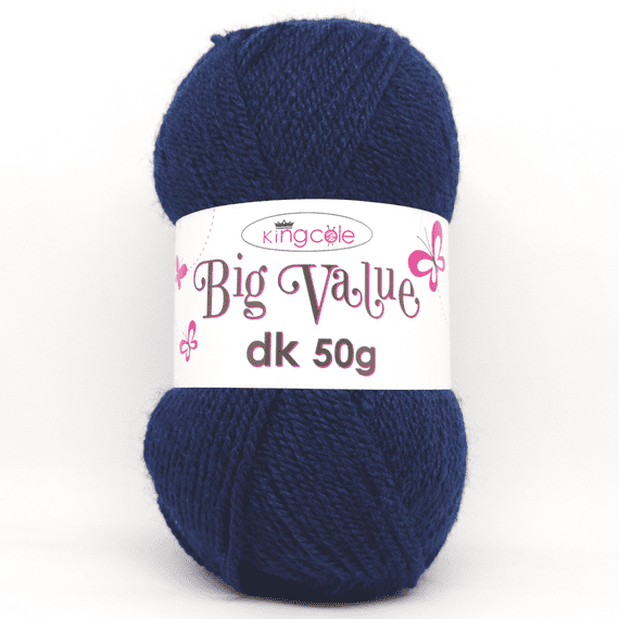 King Cole Big Value dk 50g Yarn 4045 Irish Navy