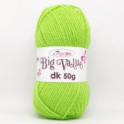 King Cole Big Value dk 50g Yarn 4049 Lime