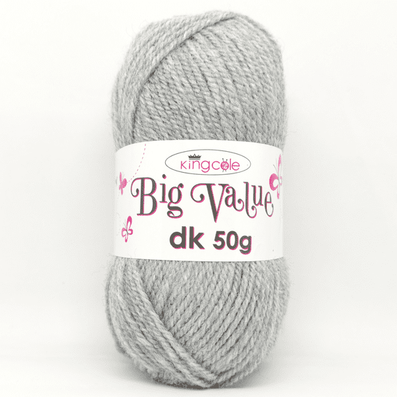 King Cole Big Value dk 50g Yarn 4051 Platinum