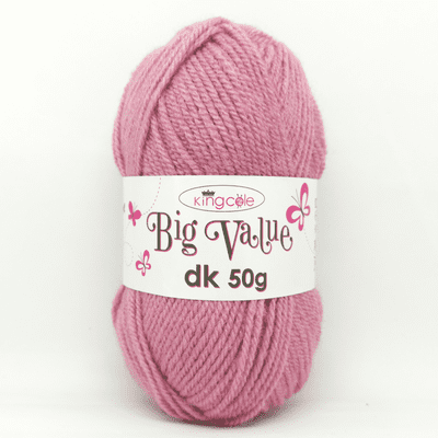King Cole Big Value dk 50g Yarn 4055 Carnation