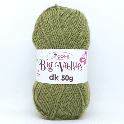 King Cole Big Value dk 50g Yarn 4059 Leaf Green
