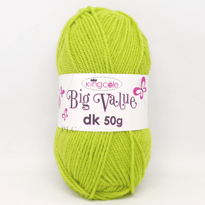 King Cole Big Value dk 50g Yarn 5822 Pea Green