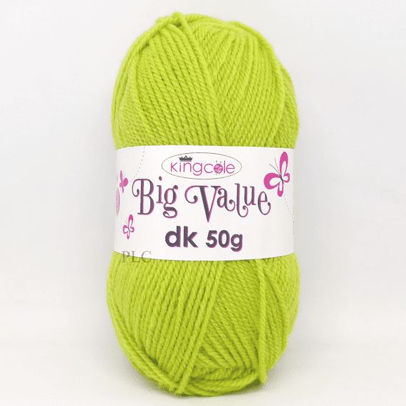 King Cole Big Value dk 50g Yarn 5822 Pea Green