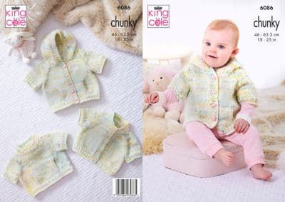 King Cole Bumble Chunky 6086 Tops Cardigan Knitting Pattern