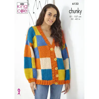 King Cole BV Chunky 6122 Cardigans Knitting Pattern