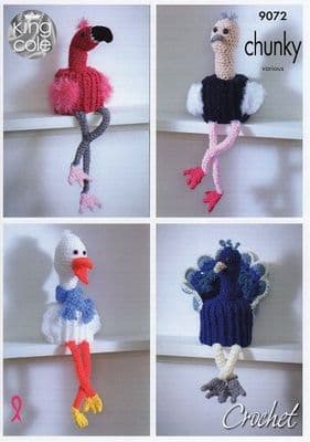 King Cole Chunky Birds Crochet Pattern 9072