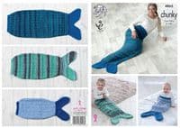 King Cole CHUNKY Mermaid Blankets Knitting Pattern 4865