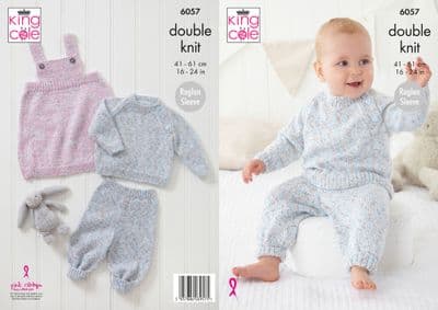King Cole Cloud Nine DK 6057 Sweater Dress Pants Knitting Pattern