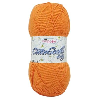 King Cole Cotton Socks 4ply 4770 Orange