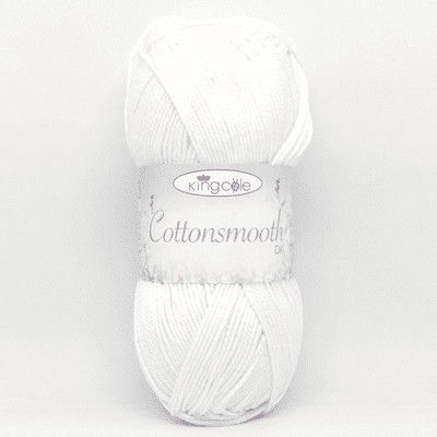 King Cole Cottonsmooth DK Yarn 3520 White