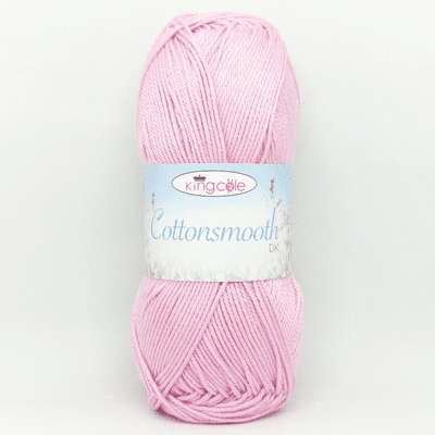 King Cole Cottonsmooth DK Yarn 3522 Pale Pink