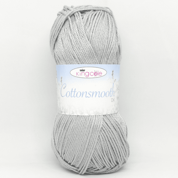 King Cole Cottonsmooth DK Yarn 3525 Silver