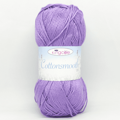 King Cole Cottonsmooth DK Yarn 3526 Lilac