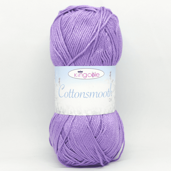 King Cole Cottonsmooth DK Yarn 3526 Lilac