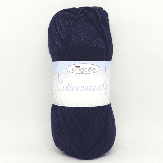 King Cole Cottonsmooth DK Yarn 3528 Navy