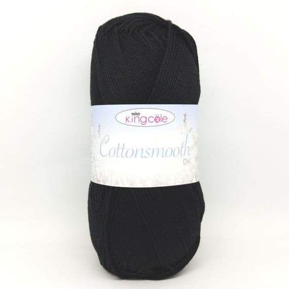 King Cole Cottonsmooth DK Yarn 3530 Black