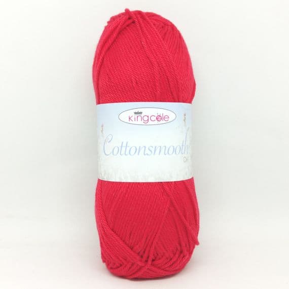 King Cole Cottonsmooth DK Yarn 3532 Red